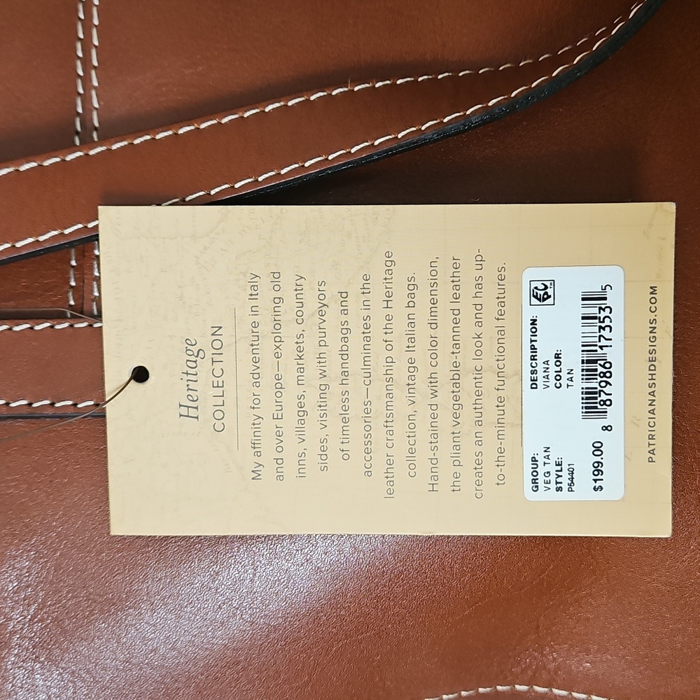 NWT Patricia Nash Brown Leather Viana Tanned Tote Bag Purse - Picture 4 of 15